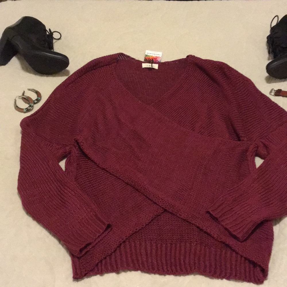 "Cinnamon Twist" Criss Cross sweater - Picture 7 of 7